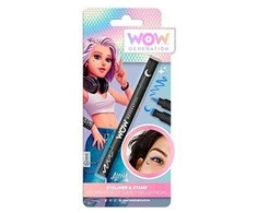 WOW Generation mėlynas akių pieštukas ir antspaudų rinkinys