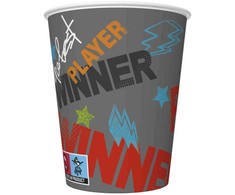 Žaidėjų valdymo svirties popieriniai puodeliai, 8 vnt., po 250 ml