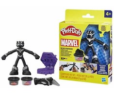 Hasbro Play-doh Marvel Juodas Panther rinkinys su figūrėle, 2 spalvos