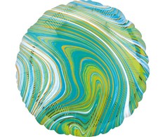 Žalia spalva, apskritimas, žalias folijos balionas, 43 cm