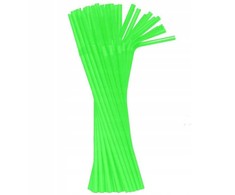 Žalios spalvos plastikiniai šiaudeliai, 50 vnt.