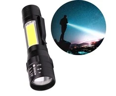 Žibintuvėlis LED taktinis 600l m 400m ZOOM COB XML T6 USB 5W
