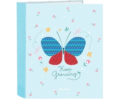 Žiedinis segtuvas BlackFit8 Mariposa Mėlyna A4 27 x 33 x 6 cm