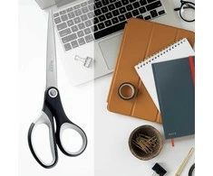 Žirklės 18cm universalios LEITZ Titanium, juodos - baltos spalvos