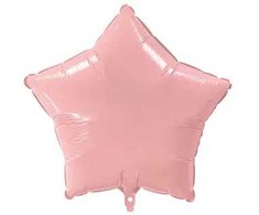 Žvaigždėta rožinė pastelinė žvaigždė, rožinis folijos balionas 46 cm