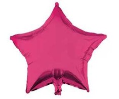 Žvaigždėta rožinė žvaigždė, rožinis folijos balionas 46 cm