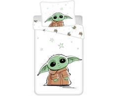 Jerry Fabrics Vaikiškas patalynės komplektas Star Wars Baby Yoda, 140x200 cm, 2 dalių