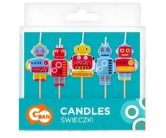 Žvakė „Roboto ateitis“ tortui, 5 žvakių rinkinys