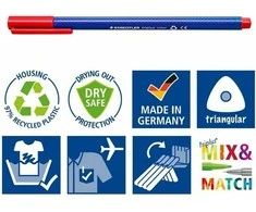STAEDTLER Fasermaler triplus color rPP 10St