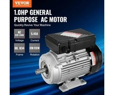 0.75KW Elektros variklis, 1400RPM AC variklis, 220-240V vienfazis variklis, didelio greičio elektros variklis, pramoninis elektros variklis