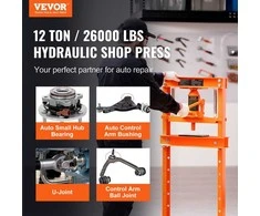 12 tonų hidraulinis presas, H formos grindų presas automobilių darbams, metalo lenkimui ir tiesinimui, reguliuojamo aukščio presas garažui ir namams