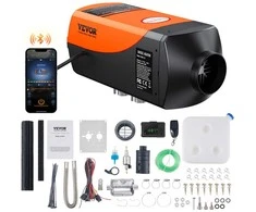 12V 2KW Dyzelinis Oro Šildytuvas, su Bluetooth Programėle ir LCD Ekranu, automobiliui, kemperiui, autobusui, patalpų šildymui, nešiojamas dyzelinis šildytuvas