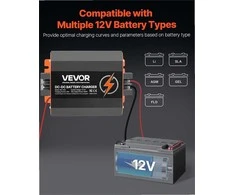 12V 40A DC į DC akumuliatorių įkroviklis kemperiams valtims, išmanus 500W įkroviklis švino rūgšties ličio AGM GEL akumuliatoriams, borto energijos valdymas