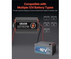 12V 60A DC į DC akumuliatorių įkroviklis kemperiams ir valtims, išmanus daugiapakopis įkrovimas, 750W įkroviklis švino rūgšties ir ličio akumuliatoriams, borto įkrovimo sistema