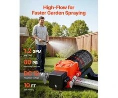 12V DC membraninis vandens siurblys kemperiams ir sodo drėkinimui, savaime užsipildantis tylus didelio srauto siurblys, 4.5 L/min nešiojamas vandens slėgio siurblys, vandens pompa