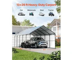 13x8 m Tvirtas Metalinis Garažas, Automobilių/Valčių Pastogė, Q195 Plieno Rėmas, Apsauga nuo Oro Sąlygų, Transporto Priemonės Sandėliavimo Sprendimas, Metalo Stoginė, Lauko Garažas