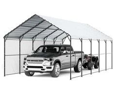 13x8 m Tvirtas Metalinis Garažas, Automobilių/Valčių Pastogė, Q195 Plieno Rėmas, Apsauga nuo Oro Sąlygų, Transporto Priemonės Sandėliavimo Sprendimas, Metalo Stoginė, Lauko Garažas