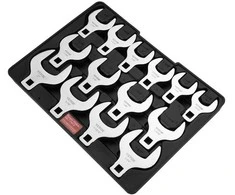 14 dalių atvirų veržliarakčių rinkinys, SAE, 1/2" galvutė. Atviri raktai hidraulikai, mechaninis remontas.