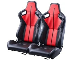 2 lenktynių sėdynės su PVC oda, reguliuojami bėgeliai, ergonomiškos, universalios, sportinės automobilių sėdynės, vairuotojo sėdynės