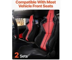 2 lenktynių sėdynės su PVC oda, reguliuojami bėgeliai, ergonomiškos, universalios, sportinės automobilių sėdynės, vairuotojo sėdynės