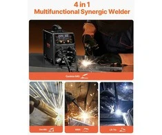200A sinergetinis MIG suvirinimo aparatas, daugiaprocesinis IGBT inverteris, Flux Core MIG Stick Lift TIG suvirinimas, metalo suvirinimo įranga