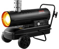 VEVOR 20kW priverstinio oro žibalo dyzelinis šildytuvas, nešiojamas torpedinis patalpų šildytuvas, pramoninis šildytuvas sandėliui, garažui, dirbtuvėms, statyboms, lauko šildymui