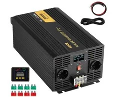 24V į 230V grynos sinusinės bangos galios keitiklis, 3000W DC-AC keitiklis, jautriai elektronikai