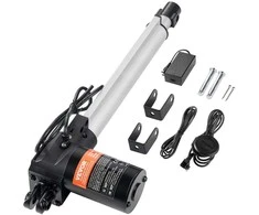 24V linijinės pavaros komplektas, 25.4 cm eiga, 99.8kg keliamoji galia, IP44, elektrinė linijinė pavara baldams, automatikos sistemoms, didelės galios linijinė pavara