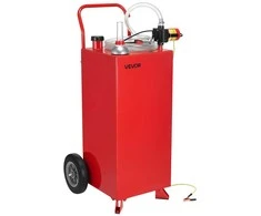 30 Galonų (113.5 l) Kuro Bakas Benzinui ir Dyzeliui, Elektrinis Siurblys, Nešiojamas, Raudonas Kuro Rezervuaras, Mobilus Kuro Konteineris
