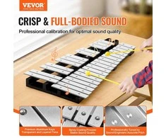 30 Natų Glockenspiel Xylofonas, Mušamieji, Lazdelės, Dėklas, Melodijų Instrumentai, Perkusija, Vaikams, Pradedantiesiems