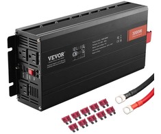 3000 W galios keitiklis, modifikuota sinusinė banga, nuo 12 V DC iki 230 V AC