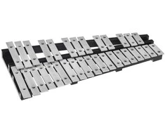 32 tonų metalofonas, ksilofonas su plaktukėliais, perkusinis instrumentas, nešiojamas, muzikos instrumentų rinkinys, vaikiškas