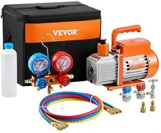 3.5 CFM Vakuuminis Siurblys, HVAC Rotacinis, su Manometru, R134a, R22, R12, R410A, Šaldymo, Kondicionavimo