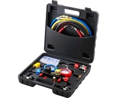 4 krypčių AC kolektoriaus matuoklių rinkinys, R134A, R22, R12, R410A, ŠVOK, Automobilių, Diagnostika, Priežiūra, Remontas