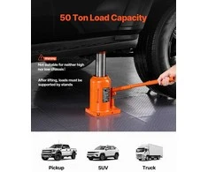 50 t hidraulinis butelinis domkratas, sunkvežimiams, automobiliams, visureigiams, 280-440 mm, keltuvas, plieno