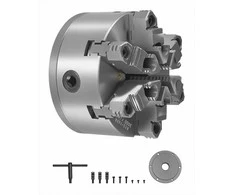 6 kumštelių tekinimo griebtuvas, medžio ir metalo tekinimo staklėms, savaime susicentruojantis su D1-4 cam lock plokšte, 160 mm tikslus griebtuvas, reguliuojamas suspaudimo griebtuvas, tekinimo įrankis