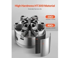 6 kumštelių tekinimo griebtuvas, medžio ir metalo tekinimo staklėms, savaime susicentruojantis su D1-4 cam lock plokšte, 160 mm tikslus griebtuvas, reguliuojamas suspaudimo griebtuvas, tekinimo įrankis