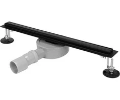 60 cm Slim Juodas linijinis dušo latakas, vonios kambariui, nerūdijančio plieno latakas, dušo kanalas, vonios kambario latakas