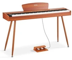 88 klavišų svertinis skaitmeninis pianinas, elektrinė klaviatūra su natų stovu, trigubu pedalu, pradedantiesiems, nešiojamas pianinas, medžio apdaila