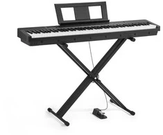 88 klavišų svertinis skaitmeninis pianinas, elektrinė klaviatūra su stovu ir pedalu, pianinas pradedantiesiems, nešiojamas pianinas namų naudojimui
