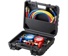 AC diagnostikos kolektorius R134A R22 R12 R502, 3 krypčių su žarnomis, šaldymo įkrovimo rinkinys, automobilių kondicionierių priežiūrai, freono pildymo komplektas