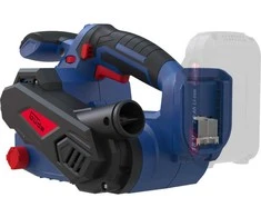 Akumuliatorinis juostinis šlifuoklis, 18V, kintamo greičio valdymas, ergonomiškas dizainas, kraštų šlifavimas, medienai ir metalui