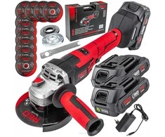 Red Technic Akumuliatorinis kampinis šlifuoklis Raudona Technic RTSZK0140, 21V Li-ion 125mm