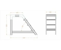 Aliumininės sandėlio kopėčios, 4 pakopų kopėčios, mobilios kopėčios sandėliui, 300 cm darbinis aukštis, 150 kg talpa