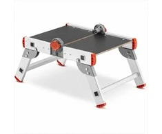 Aliuminio darbo platforma, sulankstoma pakopa, lengva darbo platforma, 150 kg talpa, nešiojamos kopėčios