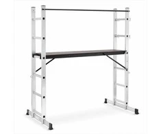 Aliuminio pastoliai, darbo platforma, 2x6 kopėčios, 3-in-1 pastoliai, mobilūs pastoliai, darbo platforma su stabilizatoriais