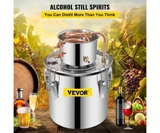 Alkoholio distiliavimo aparatas 19 L, eterinio aliejaus distiliatorius su vandens pompa, alkoholio varymo įranga, naminukės aparatas, spirito gamybos rinkinys