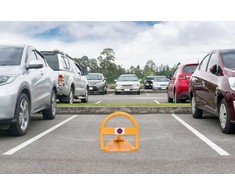 Apsauginis užtvaras parkavimui, 40 cm, sulankstomas su spyna, plieno, stovėjimo vietos užraktas, automobilio parkavimo barjeras