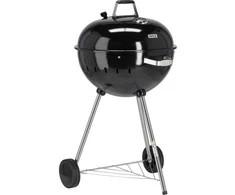 Toya Sa Poland Apvalus anglies grilis, lauko gaminimui, didelis kepimo paviršius, nešiojamas sodo grilis, juodas BBQ