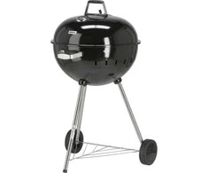 Yato Apvalus anglies grilis, lauko gaminimui, didelis kepimo paviršius, nešiojamas sodo grilis, juodas BBQ